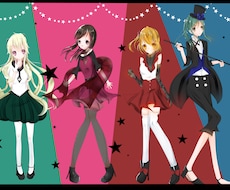 キャラクターの立ち絵、描きます キャラクター紹介や動画用に、女の子や少年のイラスト