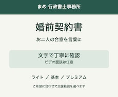 お二人の合意を婚前契約書に整えます イメージ1