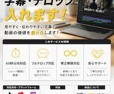 テロップなどを入れますます イメージ1