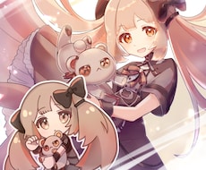 キャラクターイラストお描きします 立ち絵、動画用のサムネや一枚絵など！