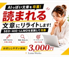 SEO・AIO・LLMO対応でリライトします イメージ1