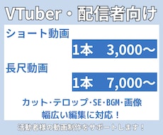 VTuber・配信者の切り抜き動画編集します イメージ1