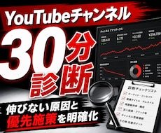 YouTubeチャンネルを30分診断します イメージ1