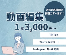 ショート動画 / TikTok等　編集いたします イメージ1