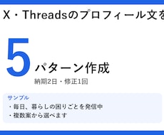 SNSプロフィール文を5パターン作成します イメージ1