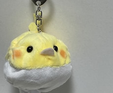 可愛いぬいぐるみキーホルダー制作します ふわふわ素材のぬいぐるみキーホルダーです