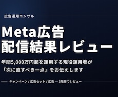 現役運用者がMeta広告の配信結果をレビューします 年間5,000万円超を運用する現役運用者が診断します