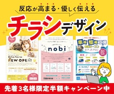 先着3名様限定！反応を高める集客チラシ作成します