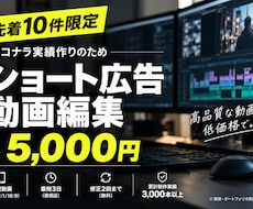 実績作り限定価格でショート広告動画を編集します イメージ1