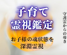 お子様の魂状態・親子の結びつきを霊視で読み解きます お子様を見守る“守護霊様”からの、メッセージをお伝えします。