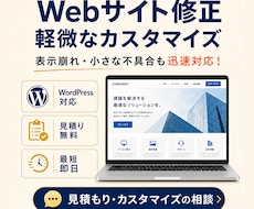 Webサイトの修正・軽微なカスタマイズをします 小さな不具合・表示崩れも迅速に対応！