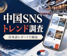 中国SNS・ECの公開情報を日本語で調査します イメージ1