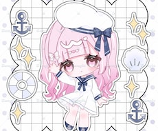 とってもキュートなマリン服の女の子描きます 夏にぴったりのマリン衣装での量産依頼です！