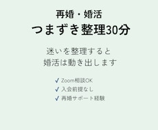 再婚・婚活の迷いを30分で整理ます イメージ1