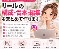 リールの構成・台本・編集をまとめて作ります イメージ1
