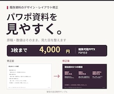 パワポ資料3枚を見やすく整えます イメージ1