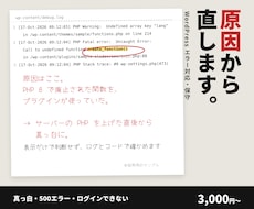 WordPressのエラーを原因から調べて直します イメージ1