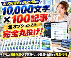 フル装備SEO記事作成！100記事を完全入稿します イメージ1