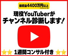 貴方のYouTubeチャンネル診断×コンサルします イメージ1