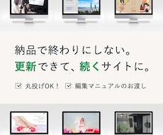 個人店を応援！自分で更新できるHPを制作します 実際のサイト画面を使ったマニュアルをお渡し。自走力フォロー！