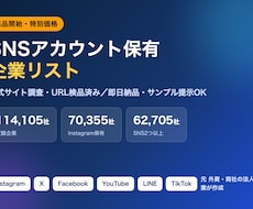 SNS企業リスト1,000件お試し価格で提供します イメージ1