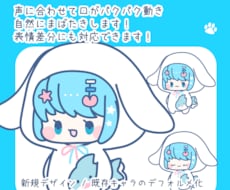 声に合わせて動く口パク配信用アバター制作します イメージ1