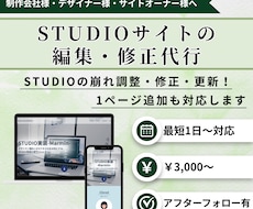 STUDIOサイトの編集・修正をします イメージ1