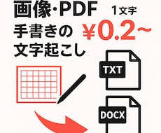 画像・PDF・手書きの書類を文字起こしします イメージ1