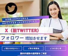 ツイッター（Ｘ）日本人フォロワー50人〜増やします イメージ1