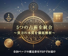 5つの占術を統合し、貴方の本質を徹底的に解析します イメージ1
