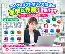 マイクロソフトオフィス関連の面倒な作業引き受けます イメージ1