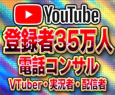 登録者35万人が電話でYouTubeコンサルします VTuber・実況者・配信者に特化した最強コンサル！