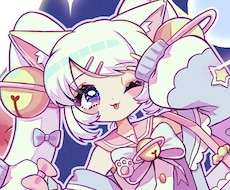 ポップでファンシーなアイコンを描きます レトロポップでかわいいアイコンをあなたに♪