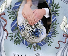 結婚記念の写真にオリジナルフレームをデザインします おふたりの思い出の写真に合った特別なフレームをデザインします