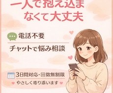 電話が苦手な方、チャットでお話聞きます イメージ1