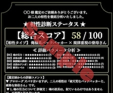 お試し価格 運命の相手か数値化で白黒つけます 【先着5名】なんとなくの相性診断は終わり。二人をスコアリング