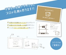 手書きのラフから名刺サイズのデザインを作ります 新店舗オープン!自分の書いたイラストを入れた名刺を作りたい!
