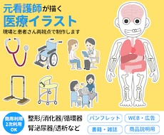 元看護師が医療福祉の伝わるカットイラスト描きます 10年の看護師/保健師の実務歴があるためニッチなイラストも！