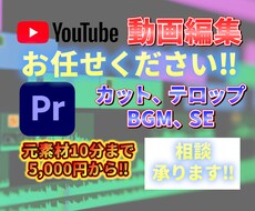 YouTube動画編集お困りの方‼編集承ります イメージ1
