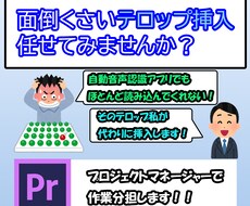 気持ちの良いやり取りを！動画のテロップ挿入します 「丁寧に」「誠実に」をモットーに動画を編集させていただきます