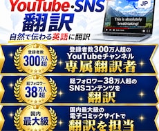 YouTube動画・漫画を自然な英語に翻訳します 登録者300万人超のYouTube英訳担当！世界観を大切に