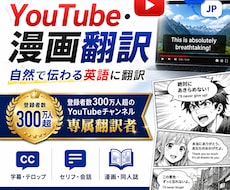 YouTube動画・漫画を自然な英語に翻訳します イメージ1