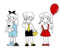 シンプルでかわいいイラスト描きます アイコンや挿絵などにオススメです！