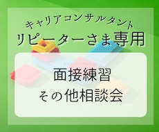 リピーターさま専用＊面接練習＆相談にのります キャリアコンサルタント試験対策に伴う練習相談にのります