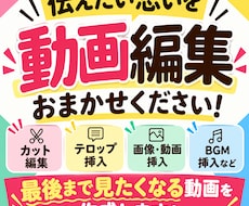 見やすく伝わる動画を編集いたします イメージ1