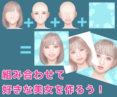 パーツを組み合わせて、お好きな美女アイコン作ります イメージ1