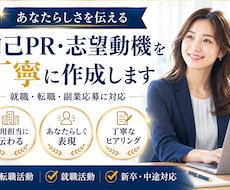 自己PR・志望動機を丁寧に作成します イメージ1