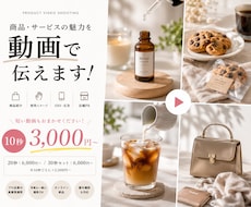 商品・サービスの魅力が伝わる動画を撮影いたします イメージ1