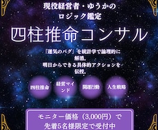 四柱推命で運気バグをロジカルに解消します イメージ1