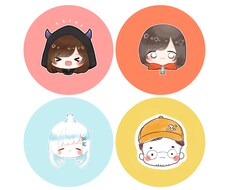 ゆるふわ可愛い♪似顔絵風アイコンお描きします 表情差分あります◎商用利用込みのお値段です！